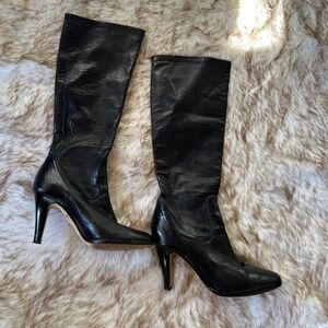 Cole Haan NikeAir Knee High Black Leather Boots (8B)